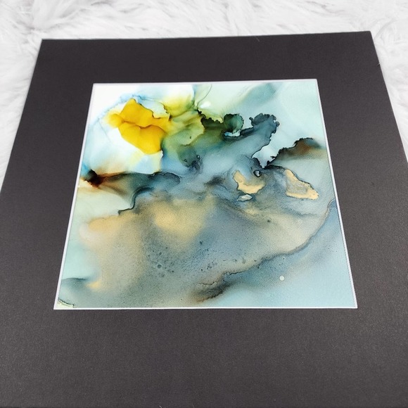 Original Alcohol Ink on Grafix & Matted in Black - Picture 3 of 7